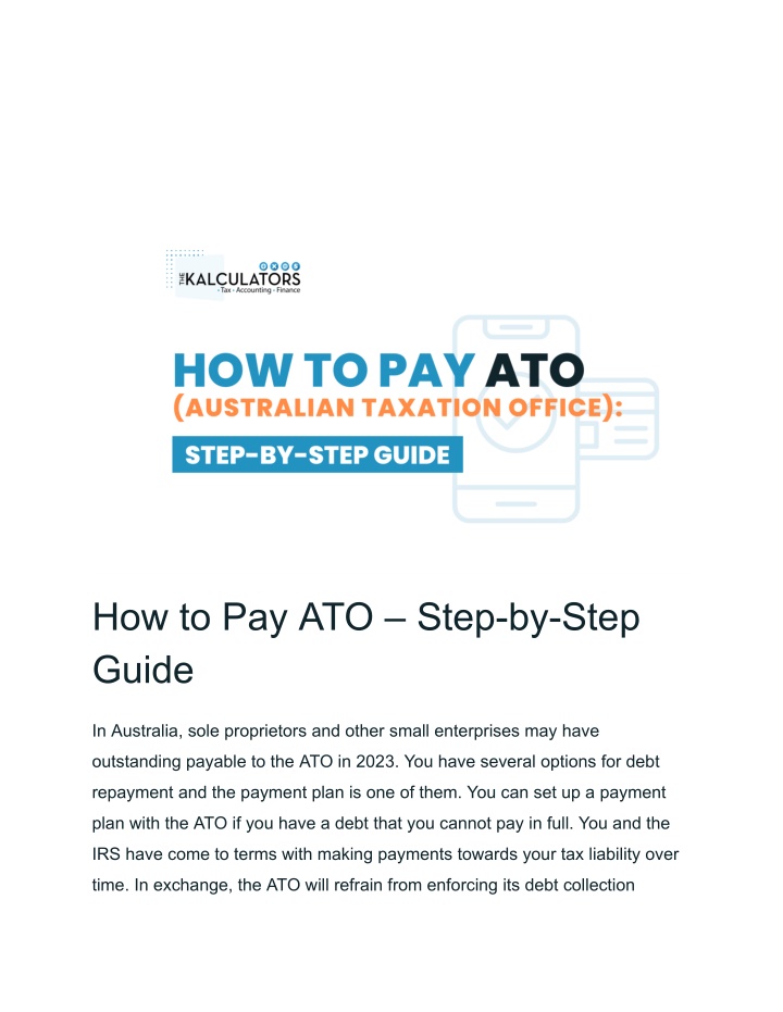 how to pay ato step by step guide