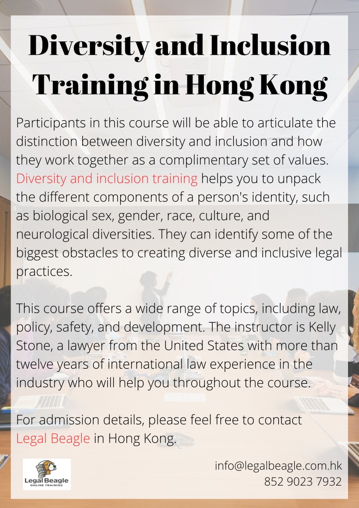 diversity and inclusion training in hong kong