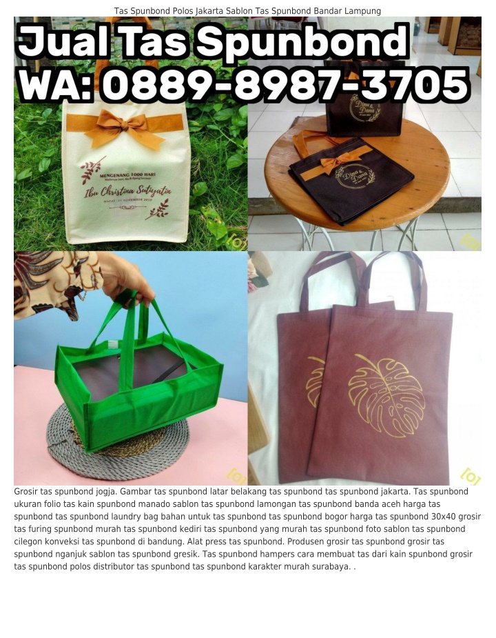 tas spunbond polos jakarta sablon tas spunbond