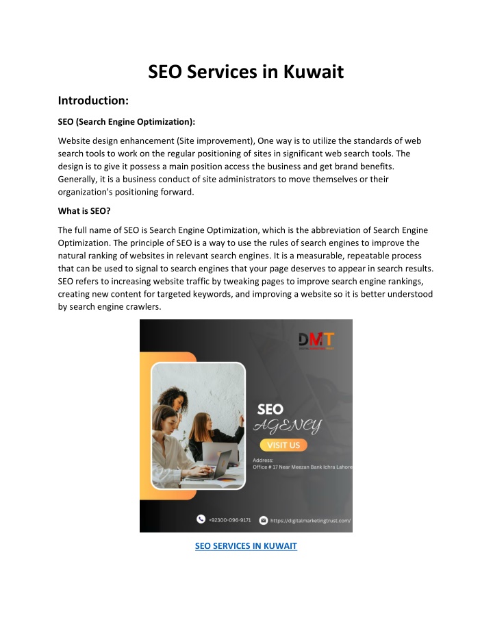 seo services in kuwait