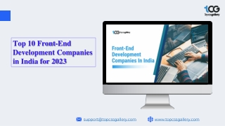 top 10 front end development companies in india
