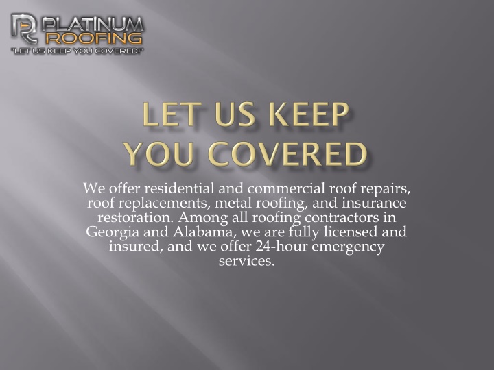 let us keep you covered