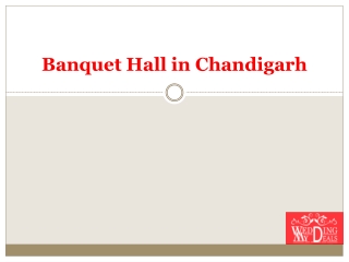 Banquet Hall in Chandigarh