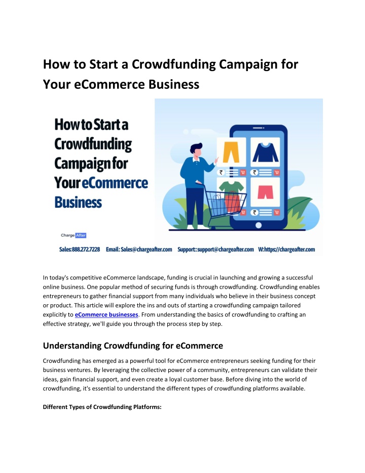 how to start a crowdfunding campaign for your