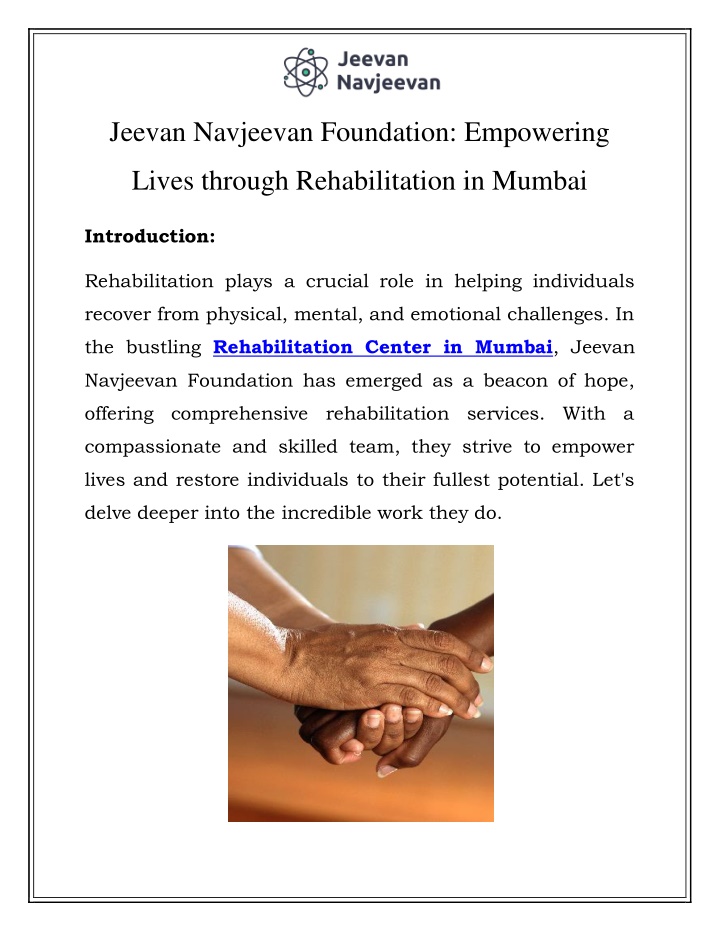 jeevan navjeevan foundation empowering