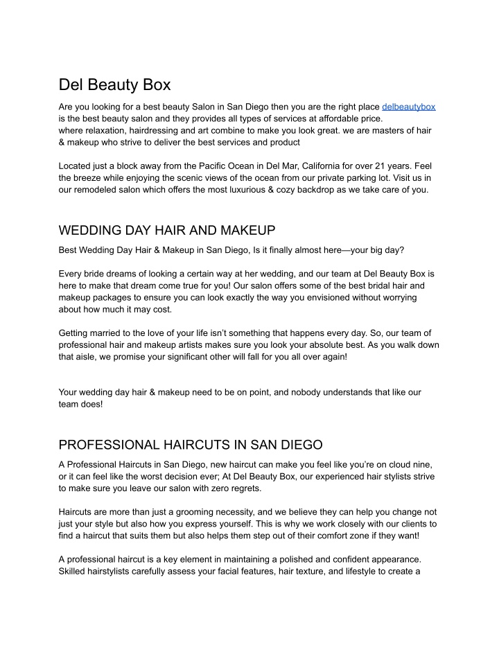 del beauty box