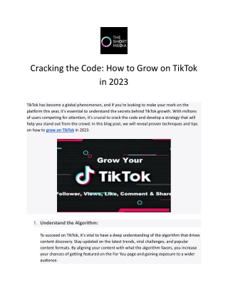Grow on TikTok