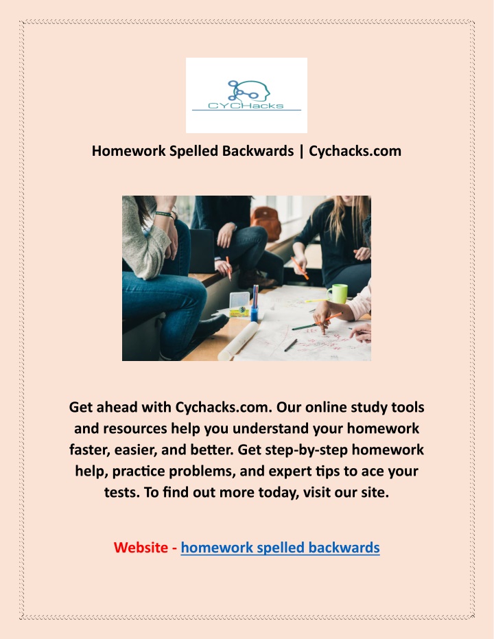 homework spelled backwards cychacks com