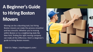 A Beginner's Guide to Hiring Boston Movers