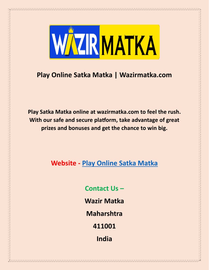 play online satka matka wazirmatka com