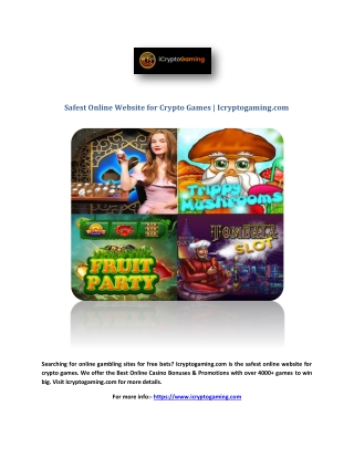 safest online website for crypto games