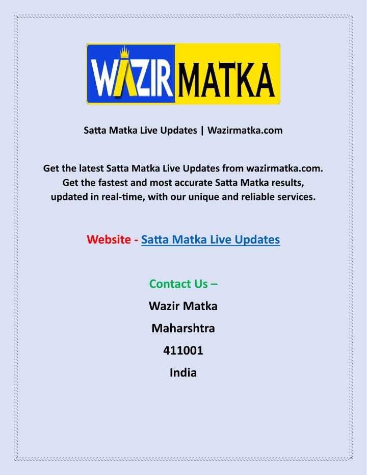 satta matka live updates wazirmatka com