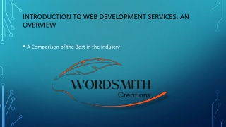 Introduction to Web Development Services: An Overview