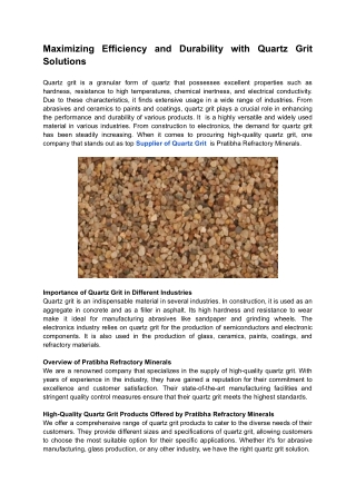 maximizing efficiency and durability with quartz
