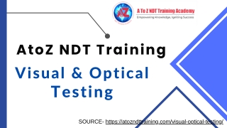 Best Visual Optical Testing Training Institute In Faridabad, Delhi NCR