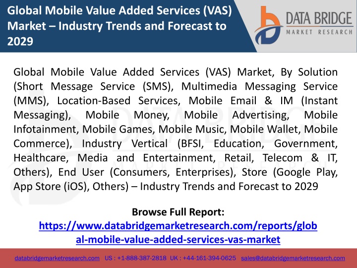 global mobile value added services vas market