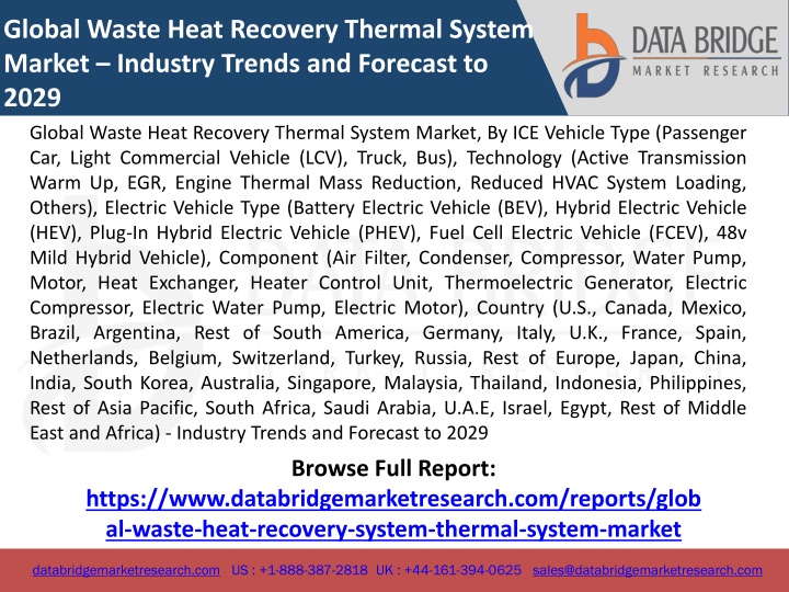 global waste heat recovery thermal system market