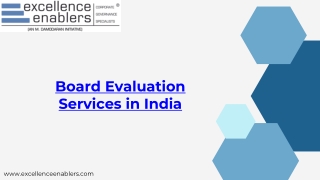 Excellence Enablers Pvt. Ltd  || Board Evaluation Services in India