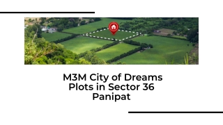 m3m city of dreams plots in sector 36 panipat