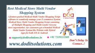 Medical Store Multi Vendor Script - DOD IT SOLUTIONS