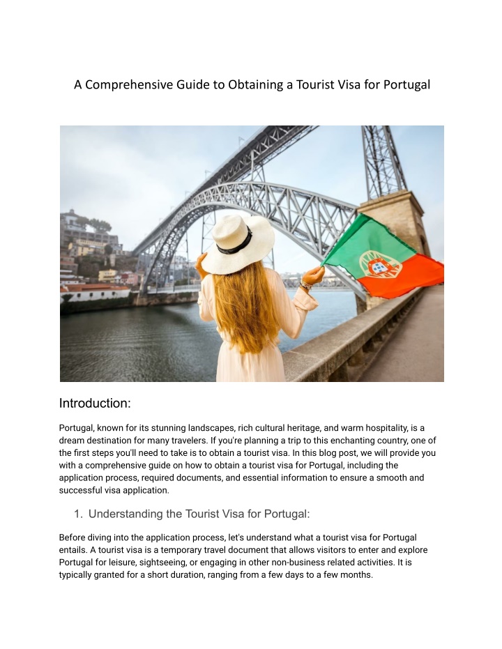 a comprehensive guide to obtaining a tourist visa