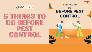 5 things to do before pest control