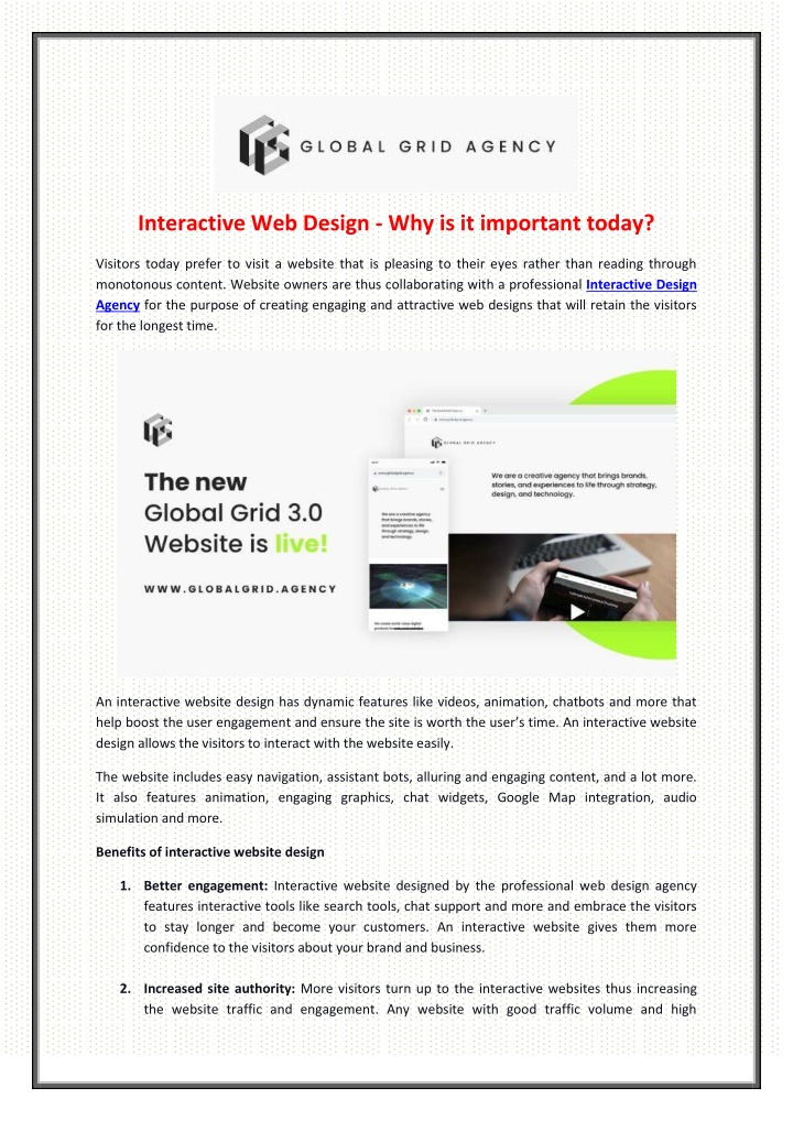 interactive web design why is it important today