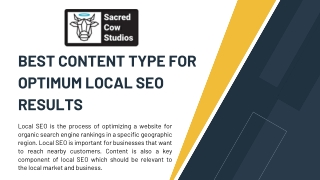 Best Content Type For Optimum Local SEO Results