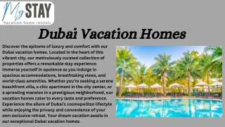 Dubai Vacation Homes