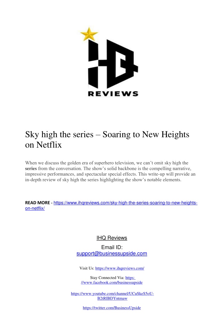 sky high the series soaring to new heights