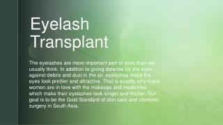 Eyelash Transplant