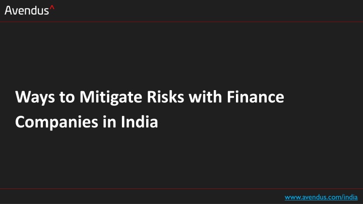 ways to mitigate risks with finance companies