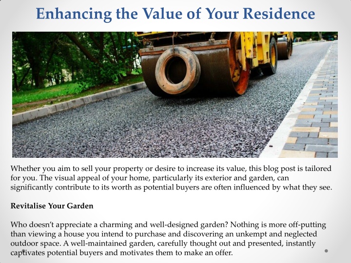 enhancing the value of your residence