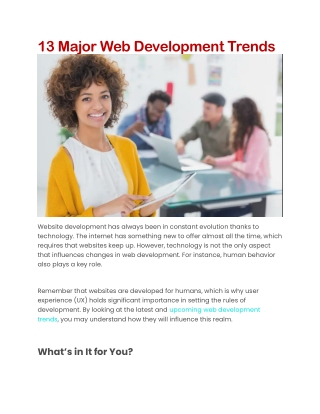 13 major web development trends