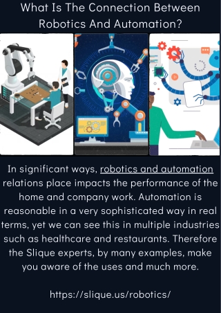 What Is The Connection Between Robotics And Automation