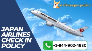 japan airlines check in policy