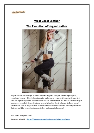 The Growing Popularity of Vegan Leather