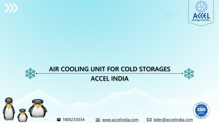 air cooling unit for cold storages