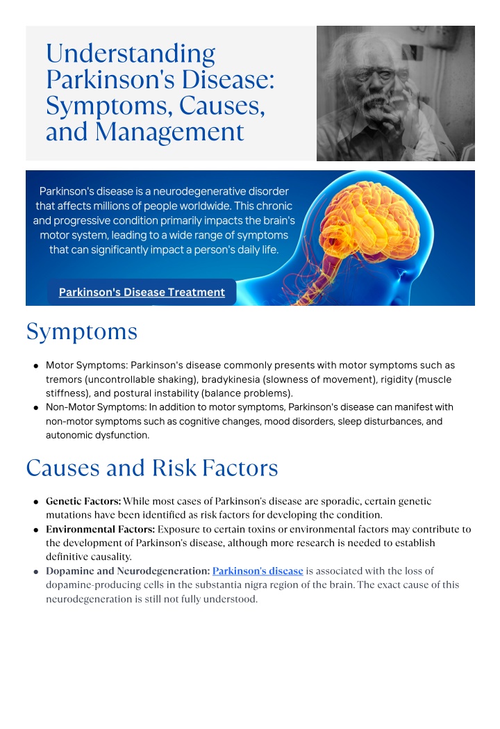 understanding parkinson s disease symptoms causes