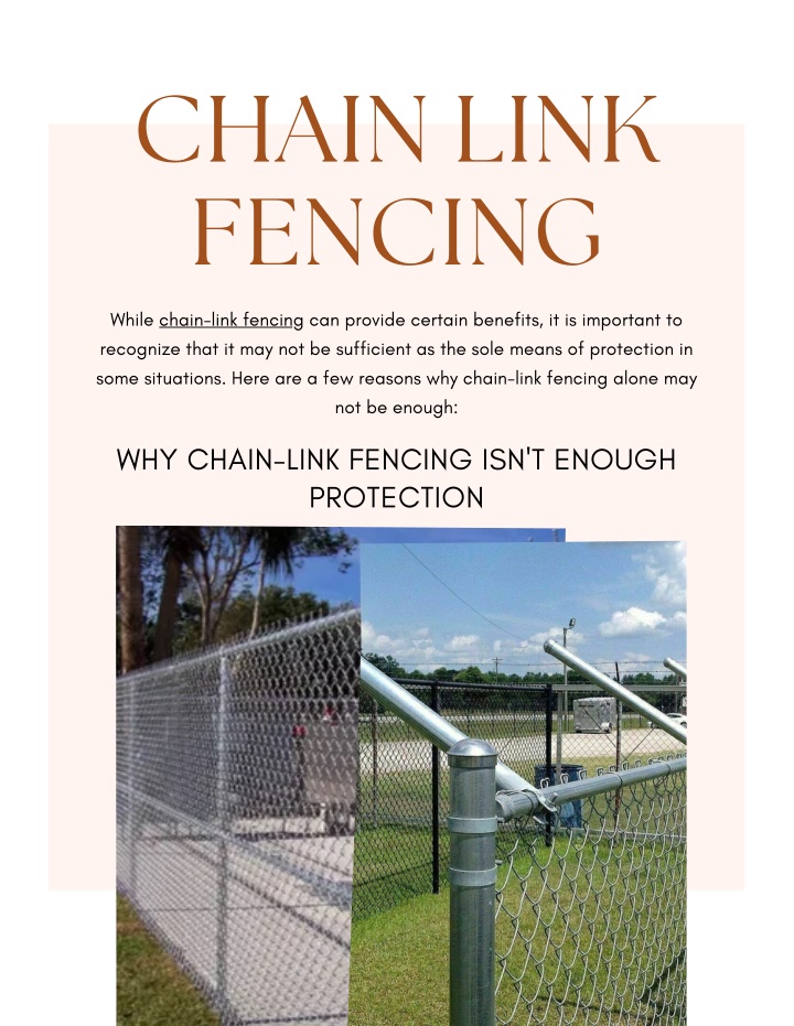 chain link fencing