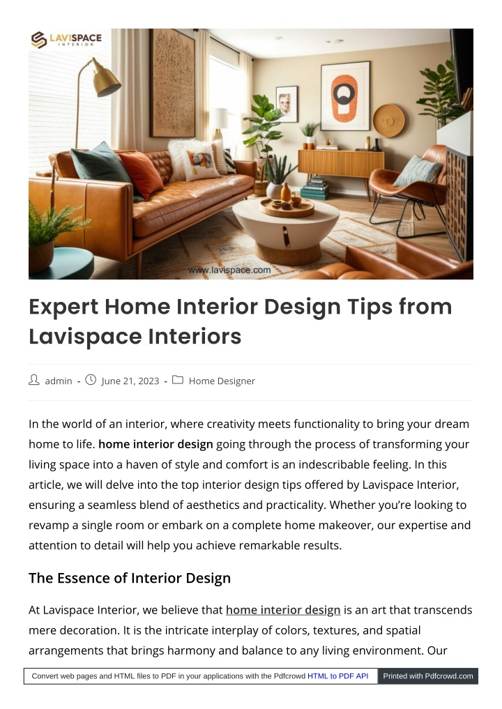 expert home interior design tips from lavispace