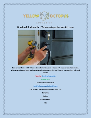 Bracknell locksmith | Yellowoctopuslocksmith.com