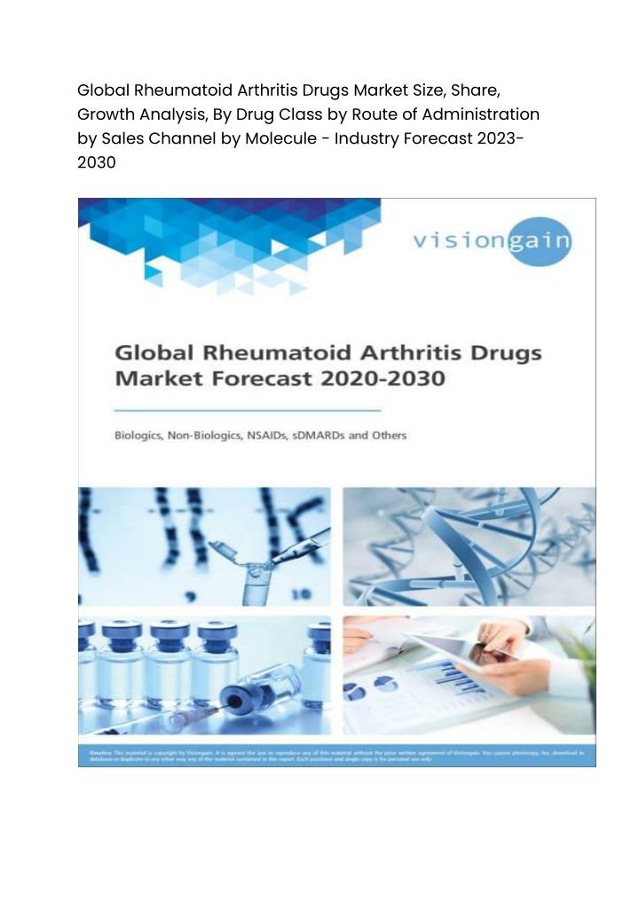 global rheumatoid arthritis drugs market size