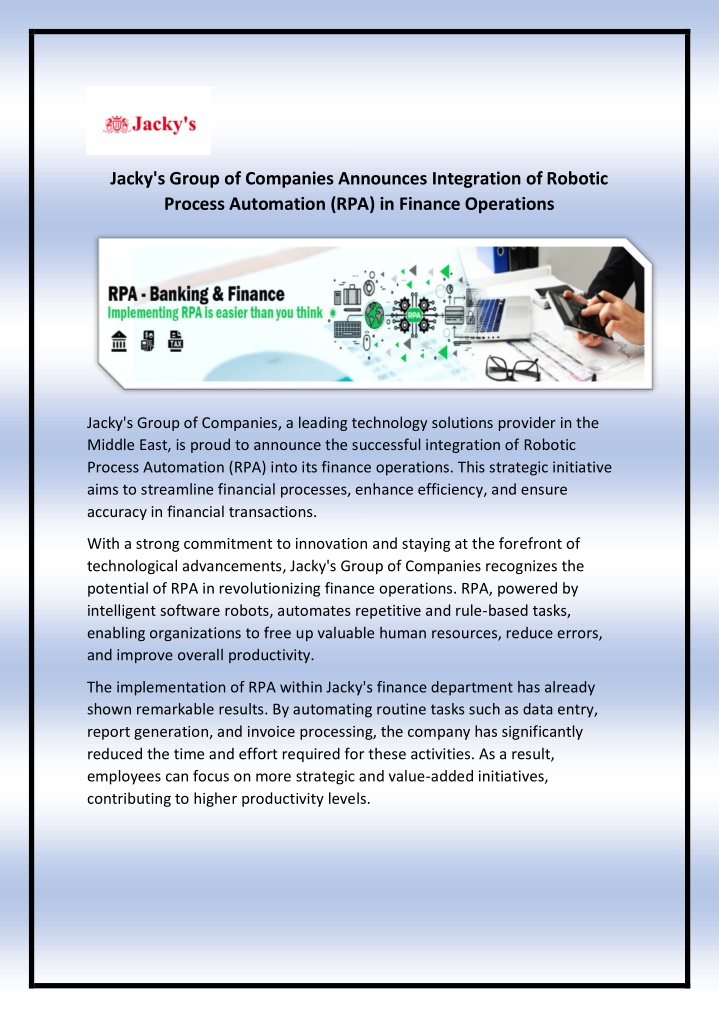 jacky s group of companies announces integration