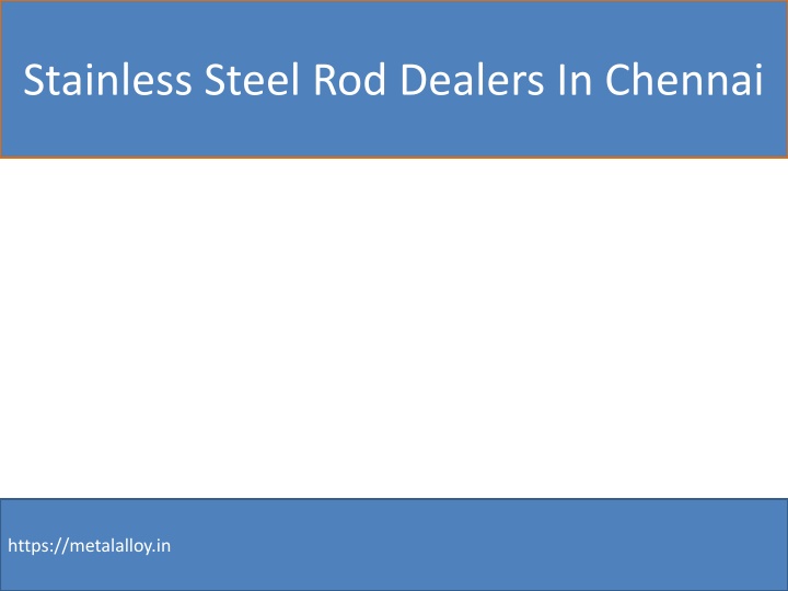 stainless steel rod dealers in chennai