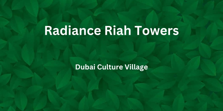 radiance riah towers