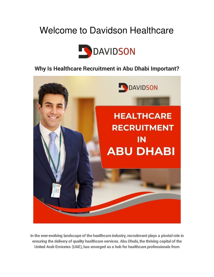 welcome to davidson healthcare