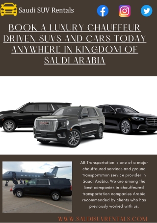 Hire Limousine Services in Riyadh and Al Khobar