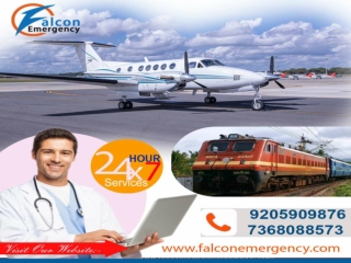 Falcon Emergency Train Ambulance in Patna and Delhi Offers Transportation inside AC Coaches