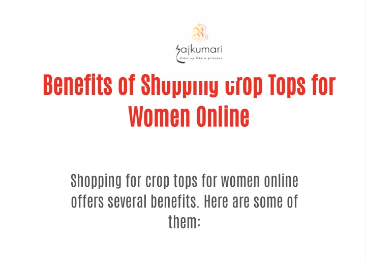 benefits of shopping crop tops for women online